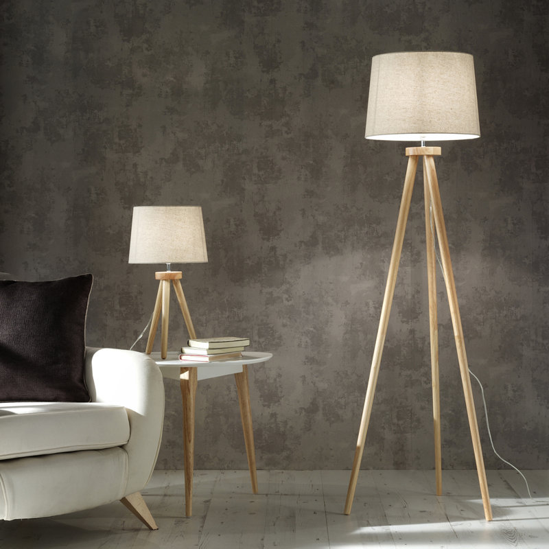 Oscar Wood Tripod Lamp