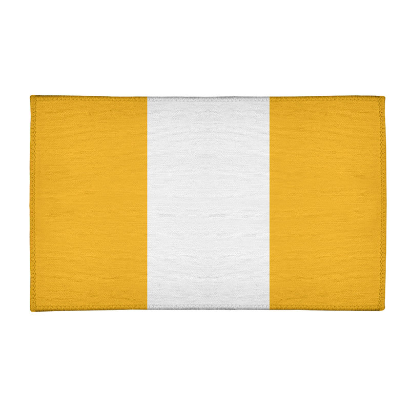 Tapis à rayures de football jaune pittsburgh, Rectangle 2 pi x 3 pi