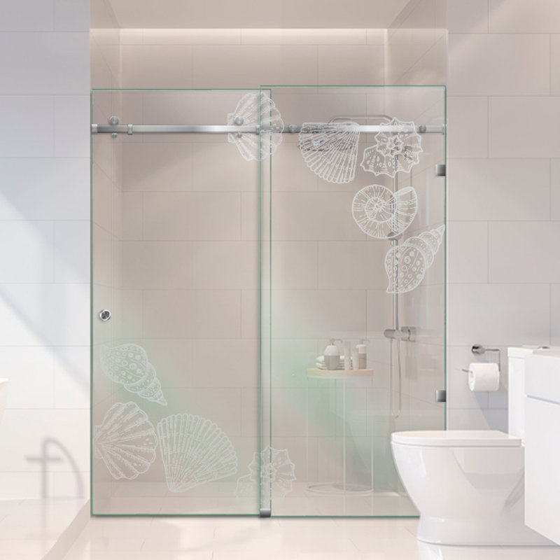 Portes de douche coulissantes en verre 60 po x H 80 po, Oui, Non privé