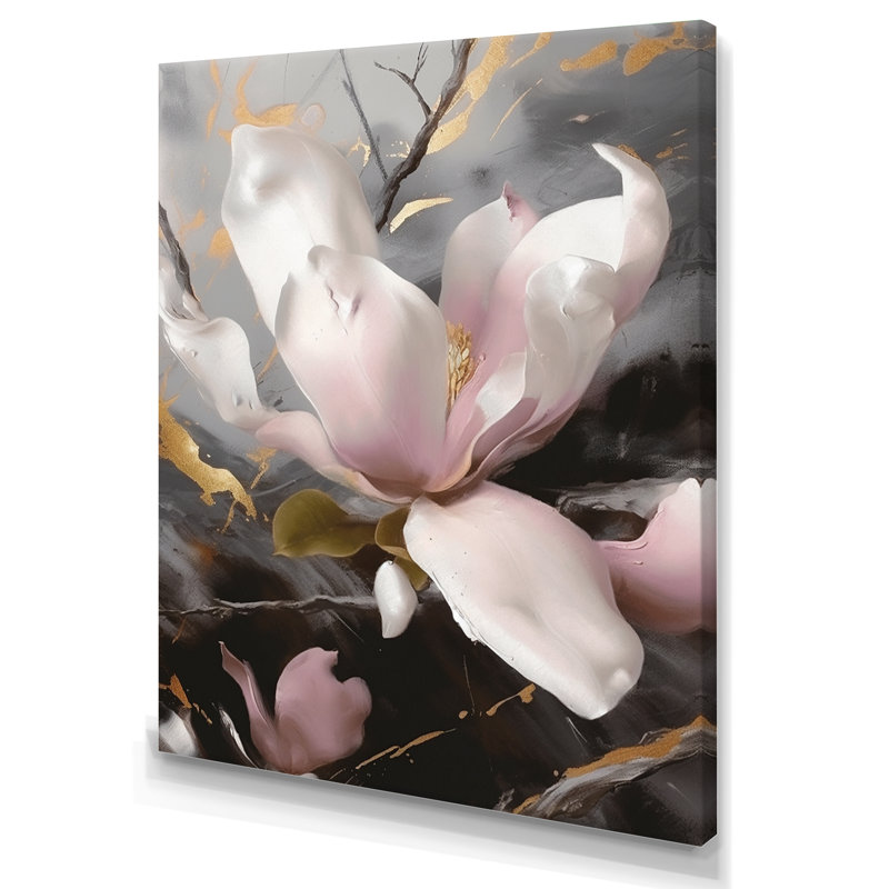 Rose magnifique Magnolias I - impression, H 32 po x l 24 po x P 1 po, Toile tendue