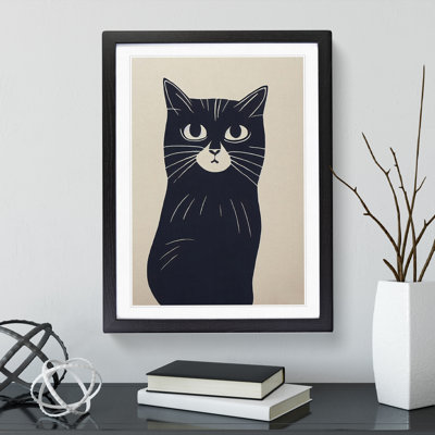 An Inquisitive Cat - Framed Print