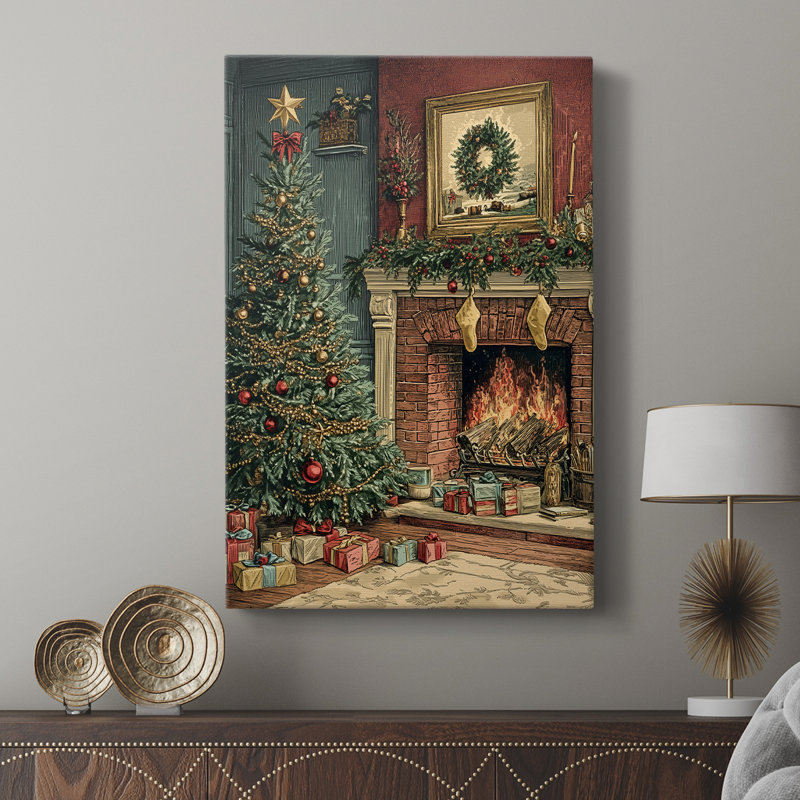 Art de Noël des Fêtes de Noël - galerie Cavas sur mesure, H 36 po x l 24 po