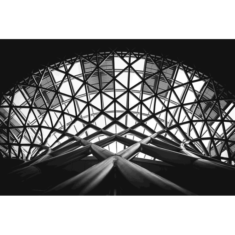 Noir et gris 2 - Photographie sur toile tendue, H 12 po x l 18 po