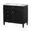 Meuble-lavabo moderne de 36 pouces avec lavabo supérieur, 2 tiroirs, tiroir basculant et armoire de rangement spacieuse pour une organisation efficace-116332437