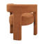Chaises d'appoint contemporaines orange de 2 avec revêtement bouclé confortable pour la salle à manger, structure en contreplaqué, poids de 250 lb, 24 po x 23 po x H 29,5 po, aucun assemblage requis, tissu 2, revêtement de luxe doux, nécessaire-1801085906