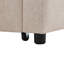 Canapé-lit convertible de 55,9 po avec trois ports USB, deux poches latérales, deux porte-gobelets et un support de téléphone pivotant à 360 ° pour le salon, beige, canapé de patio extérieur