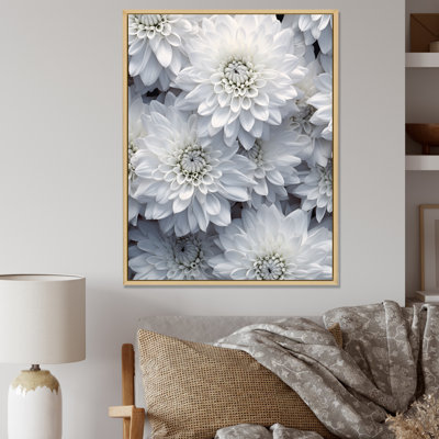 " White Chrysanthemums Purity Collage "