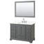 Ensemble de meuble-lavabo simple autoportant 48 po avec plateau en quartz Deborah-98115306-92725353-92725356