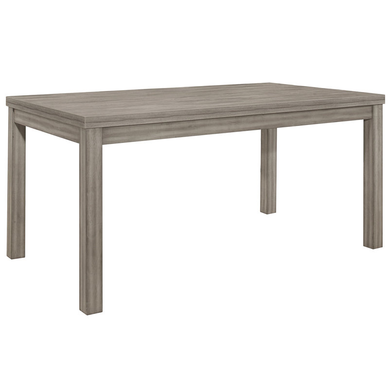 Table de salle à manger 6 en gris rustique vieilli, plateau 6 inclus, gris avec surface