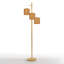 Lampe sur pied à arbres 3 lumières H 65 "avec abat-jour en rotin tissé Coleford-1304753611-1304753608