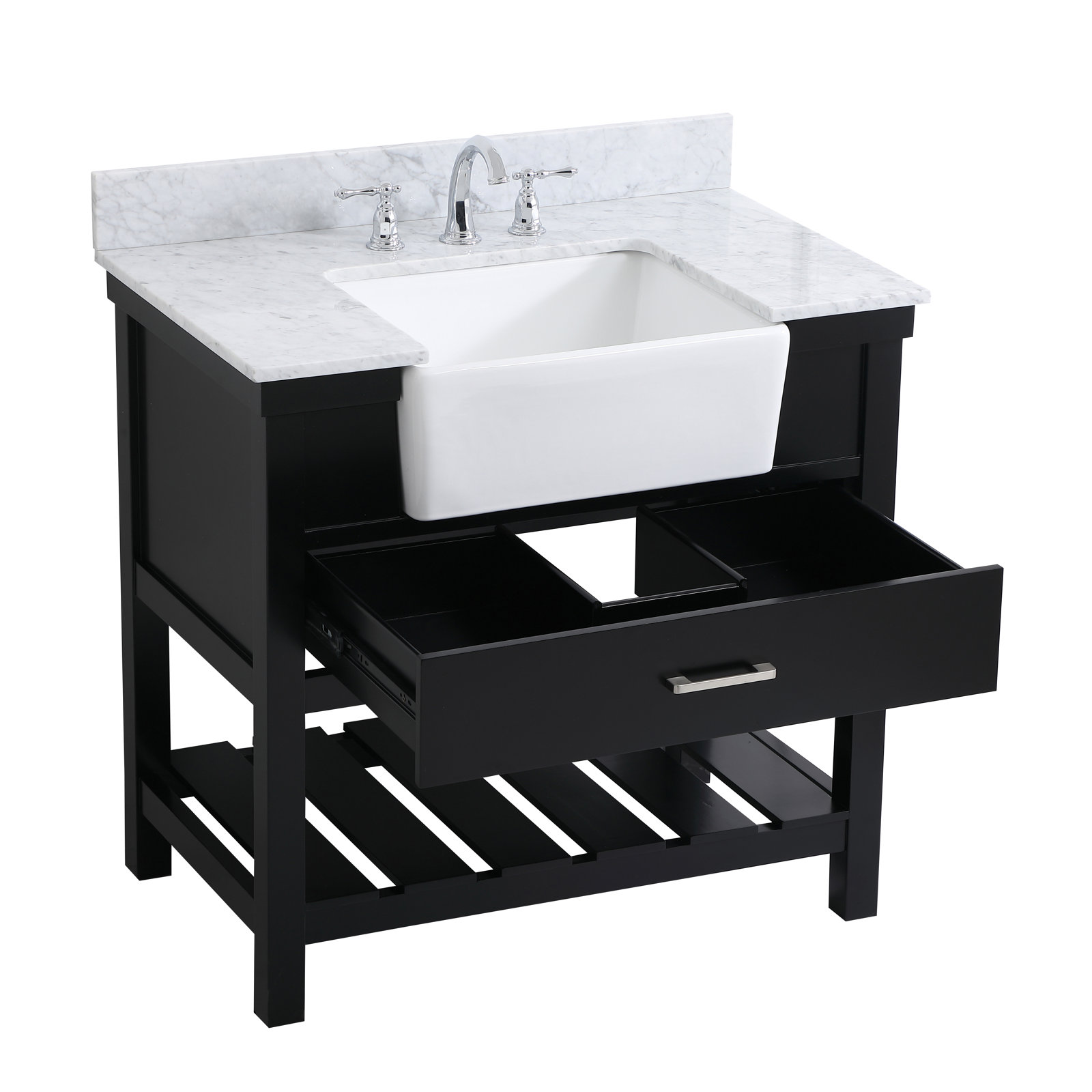 Pelaghia 36'' Single Bathroom Vanity, Black