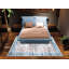 Tapis lavable antidérapant traditionnel bleu / corail pour vestibule, couloir, salle de bain et cuisine-116570921