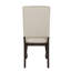 2 pièces de chaises de salle à manger à cadre en bois brun grisâtre avec un revêtement en tissu velouté et de charmantes chaises rembourrées à garniture cloutée, 2 pièces, structure, séduisante