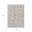 Tapis extérieur lavable à motif géométrique 5 pi x 8 pi lin et gris