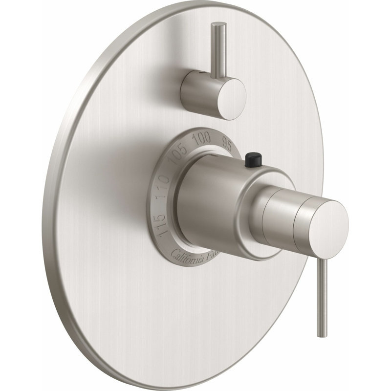 D Street Styletherm Trim Only With Single Volume Control, Polished Brass