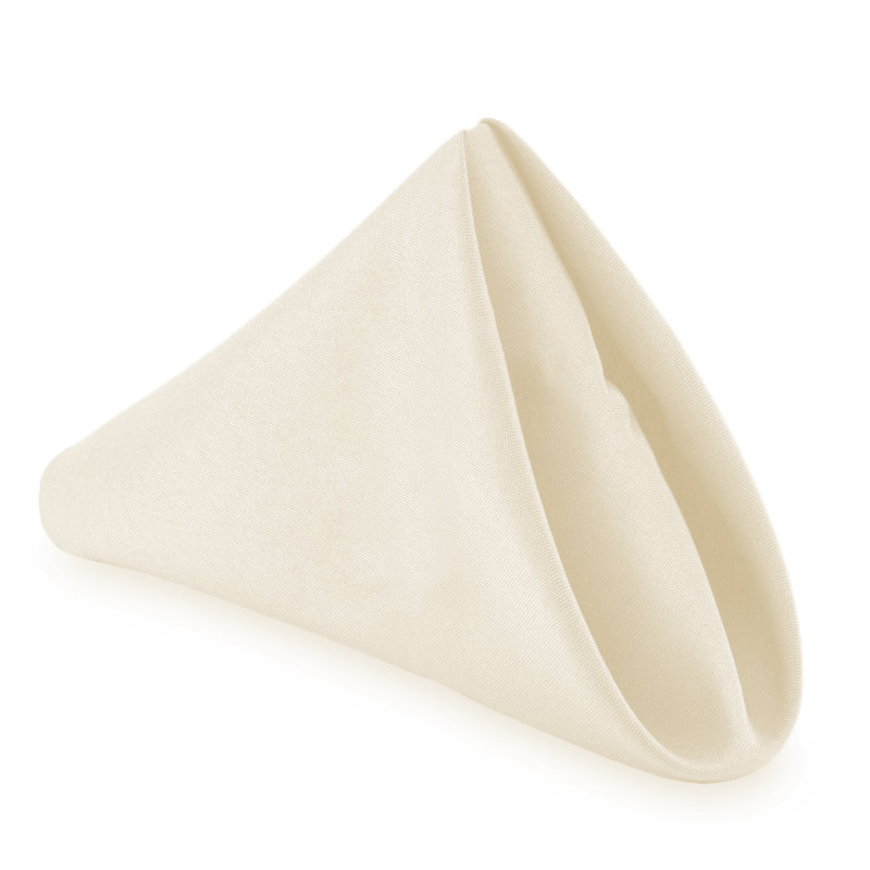 Ivory 20" Polyester Cloth Dinner Napkins, Set of 144