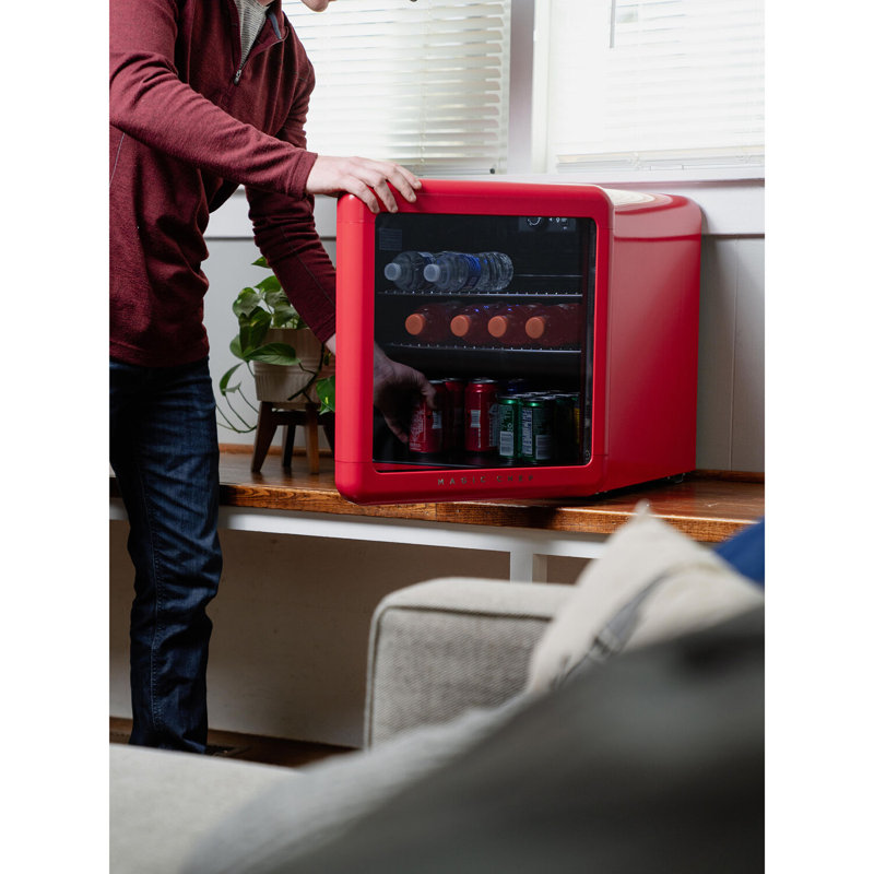 1.7 cu. ft. Retro Mini Beverage Cooler, Red