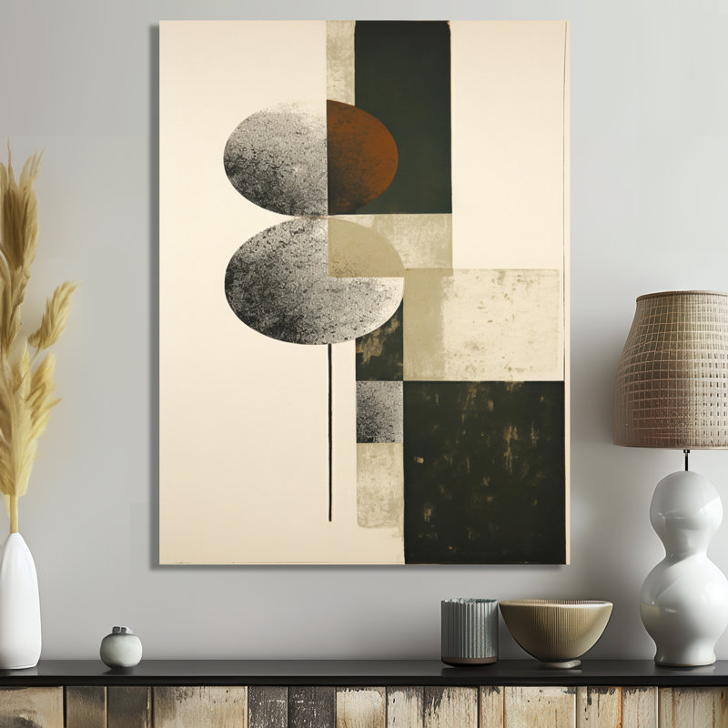 Retro Green Moon Phases - Abstract Wall Art Living Room, Toile tendue, H 20 po x l 12 po