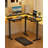L Shaped Electric Standing Desk With Under-Desk Drawers Built-In Power Outlets-214957223