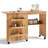 Folding Sewing Craft Table with 3 Storage Bins and Shelves