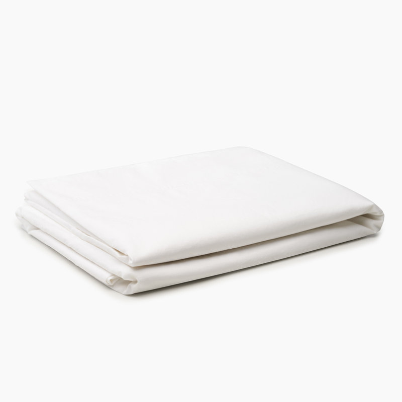 Egyptian Cotton Percale Flat Sheet, Full/Double Flat Sheet, White