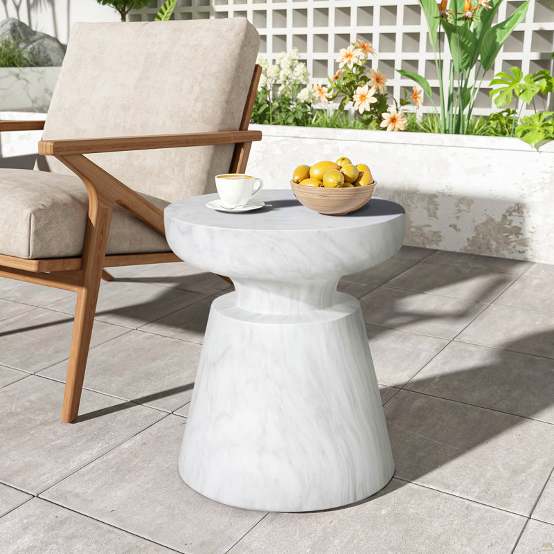 Table d'appoint d'extérieur en travertin Ponti