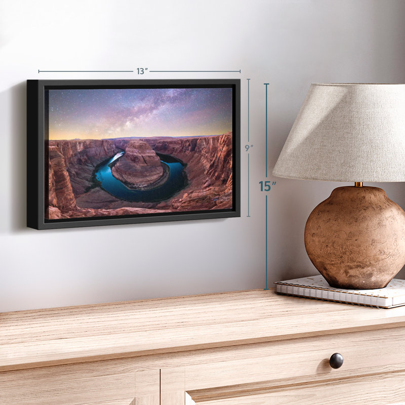 Horseshoe Bend Starry Sky Canvas Print, 9" H x 13" W
