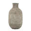 Vase rustique en terre cuite, 30 x 30 x 55 cm, aspect pierre vieillie, idéal pour un décor de style campagnard ou bohème.