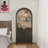 Tall Arched Cabinets,Bookcase with storage,Mid-Century Modern 5-Tier Bookshelf with Door