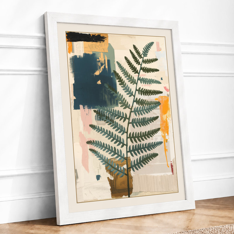 Fern In Layers Botanical - Print, A3 - 42.0 x 29.7 cm, White