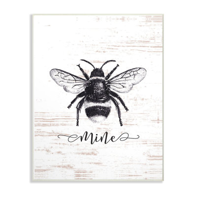 « abeille mine drawing on wood », reproduction de dessin
