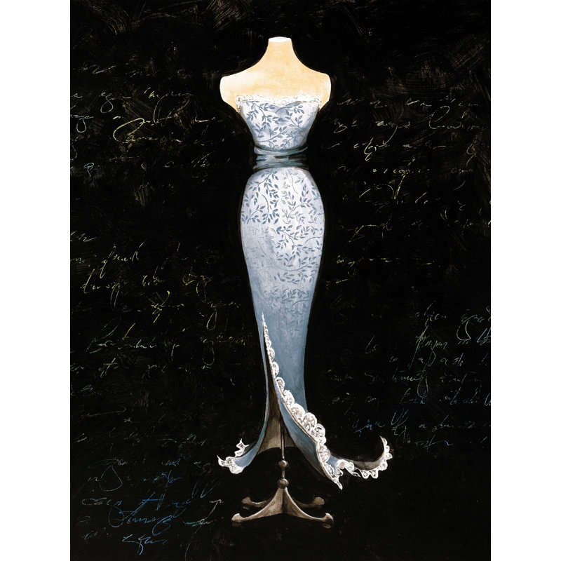 Forme bleue - reproduction sur toile tendue, H 16 po x l 12 po