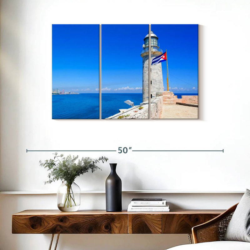 Lilie El Morro Lighthouse, 24" H x 38" W