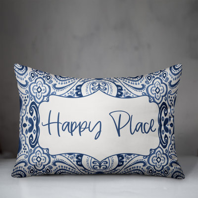 Paisley Outdoor Reversible Throw Pillow