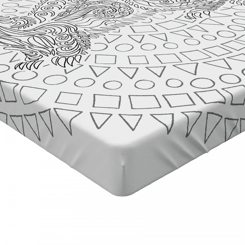 Squirrel Microfiber Geometric Fitted Sheet, Twin Fitted Sheet