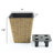 Derince 2-Pack Self-watering Planter - Hand Woven Wicker - Thin Square-1509179326-1509179325