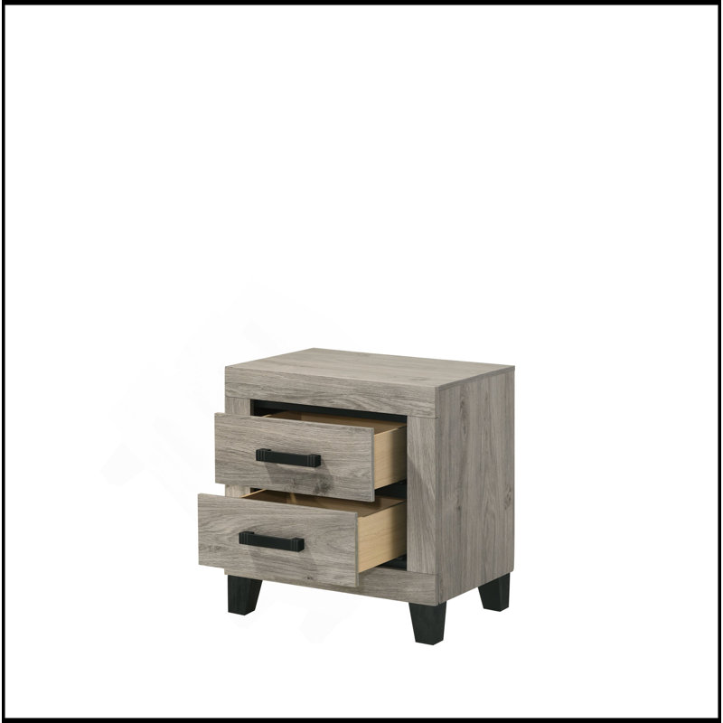 Table de chevet finition gris clair