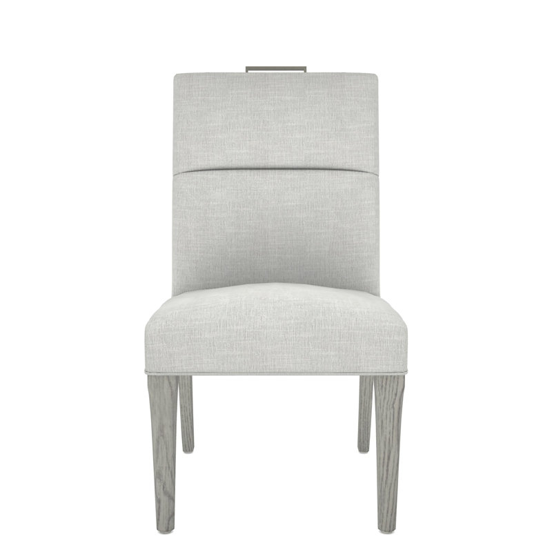 Thom Filicia Home Fabric Tight Back Side Chair, Dove Gray, Tarbee Dove