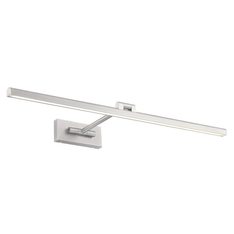 Reed 25In LED Adjustable Picture Light 3000K In Black, 3" H x 11.4" W x 16.5" D, Brushed Nickel