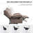 Oversized Manual Recliner Chair With Push-Back Mechanism, Plush Fleece Upholstery, And Built-In Massage Pillow-1488190176