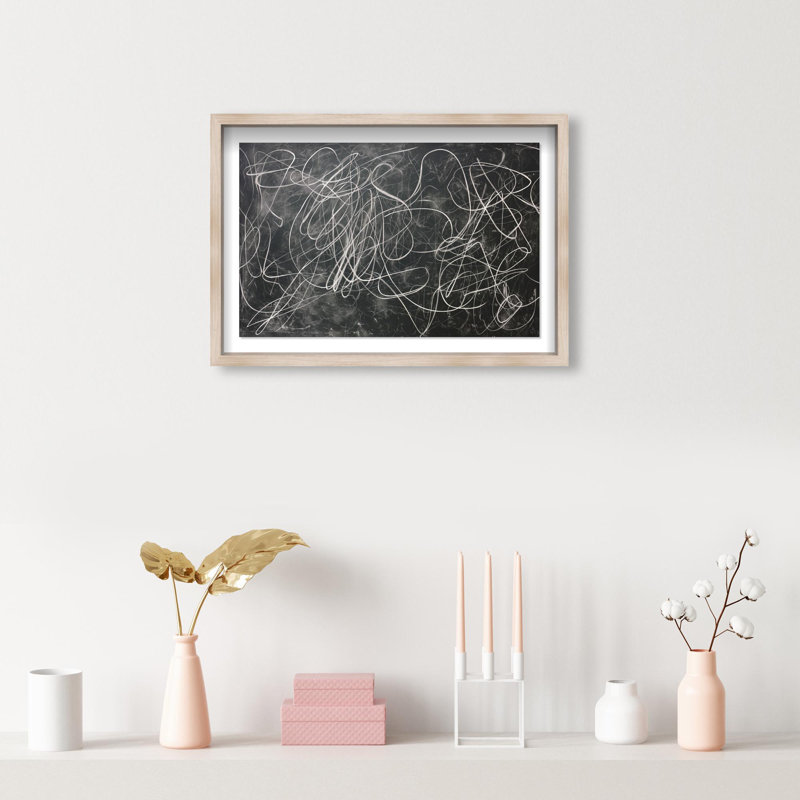 Oliver Gal Minimalist Melodies Abstract - Luxury Shadowbox Framed Wall Art, Cream, 22" H x 32" W