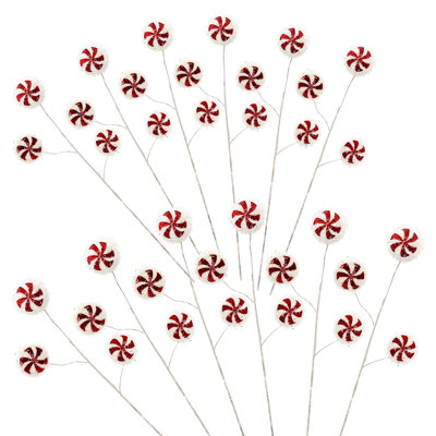 Ensemble de 12 vaporisateurs de bonbon 24 po - rouge / blanc