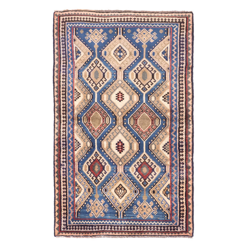 Tapis bleu Melis Vintage 4 pi 0 po x 6 pi 7 po