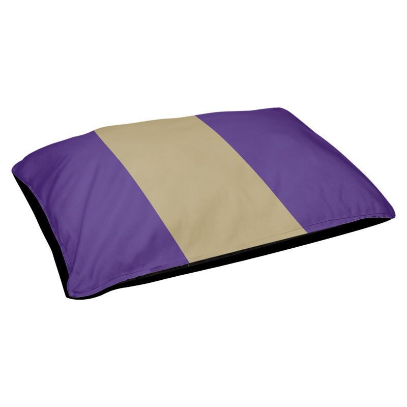 Coussin de lit pour chien Cincinnati, Grand (l 40 po x P 30 po x H 6,5 po), Mauve / doré / mauve