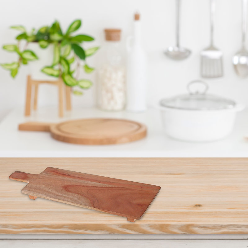 Boîte décorative en bois d'acacia Tableau de service sur support