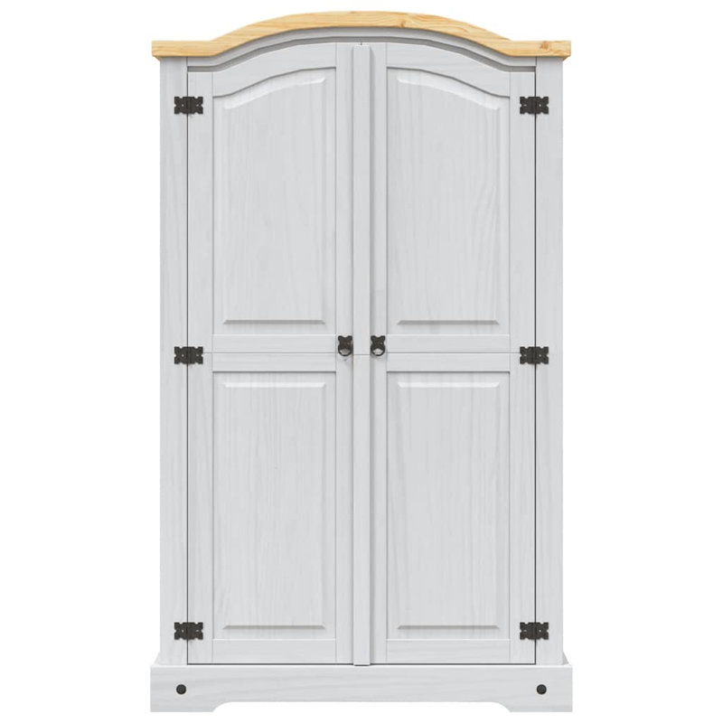 Bartz 2 Door Solid Wood Wardrobe, White
