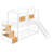 Allegonde Kids Twin Over Twin Bunk Bed-701799309