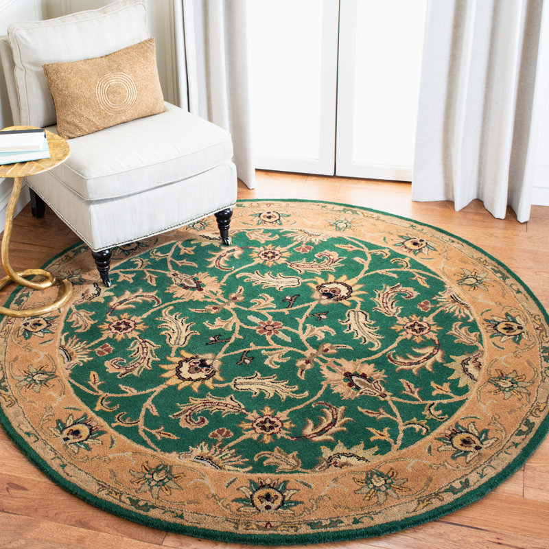 Tressler Hand Tufted Wool Oriental Rug, Round 8'