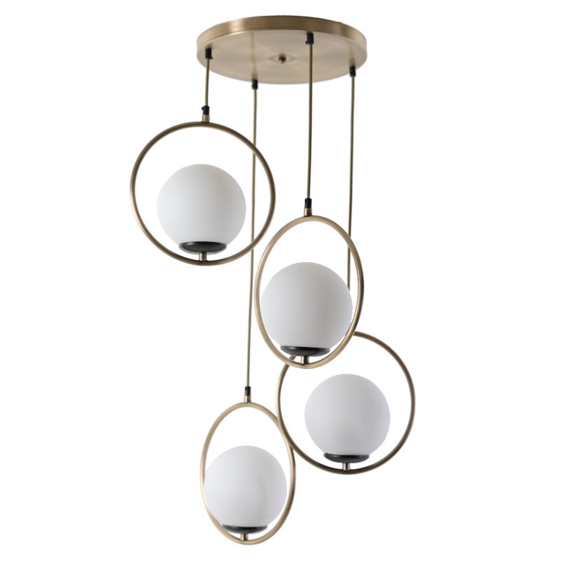 Luminaire suspendu sphère 4 lumières Crescio