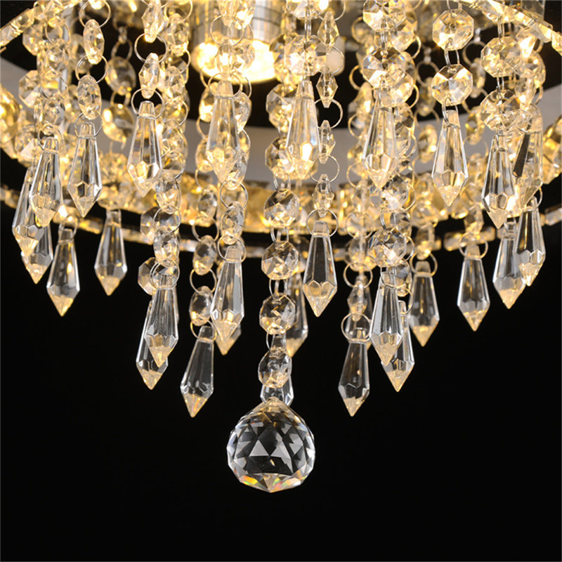 Daeveon LED Tiered Chandelier, Warm White, Silver